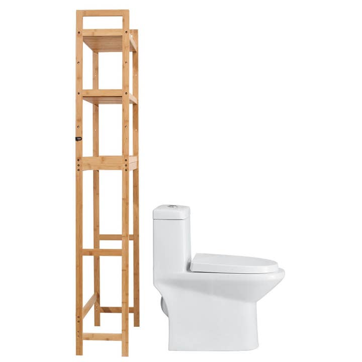Bamboo Color Over the Toilet Storage 3-Tier Bathroom Shelf Rack Space Saver Organizer for wholesale on Faire