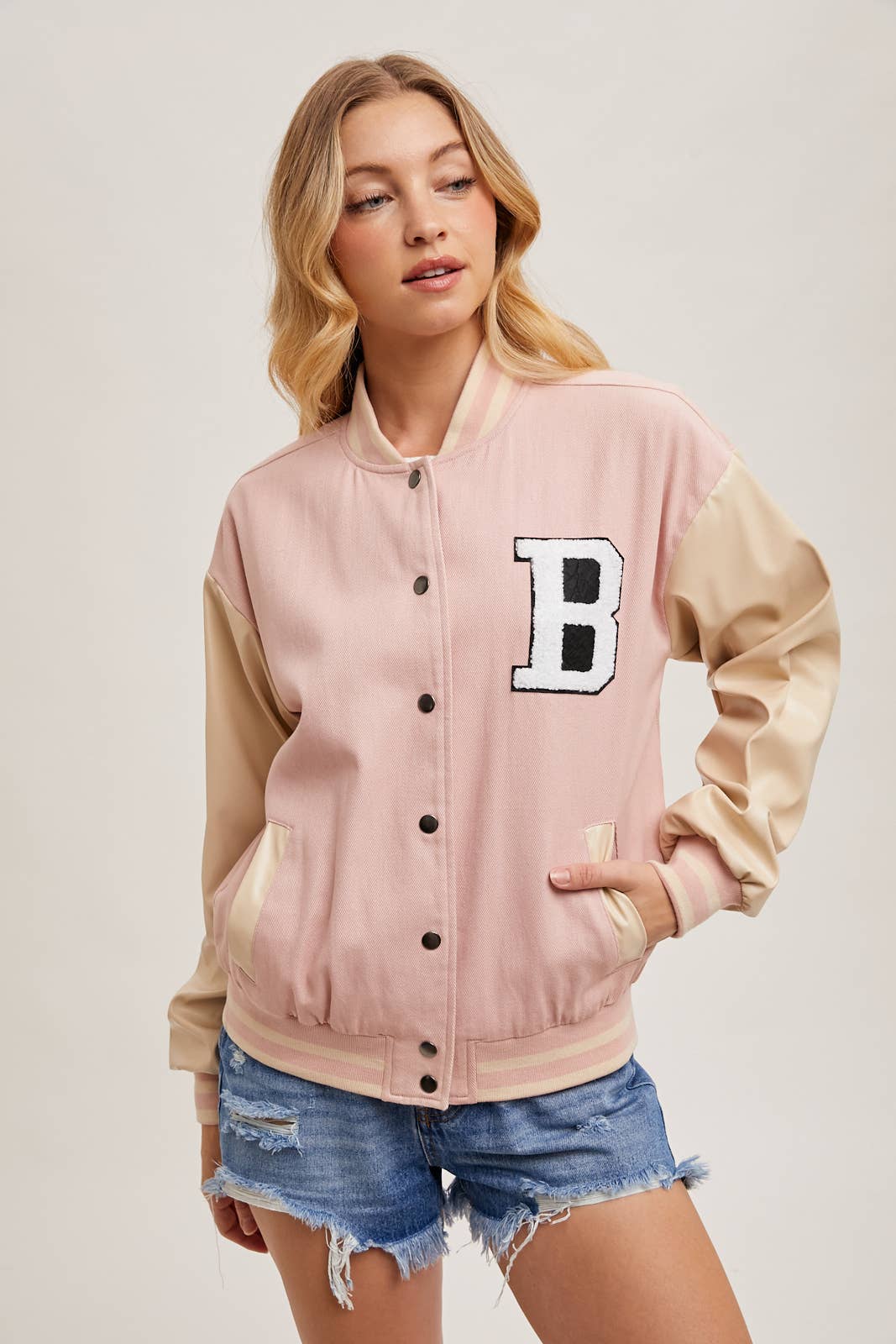 Bluivy - Wholesale Varsity/Baseball Jacket - Women's - COLOR BLOCK VARSITY JACKET17