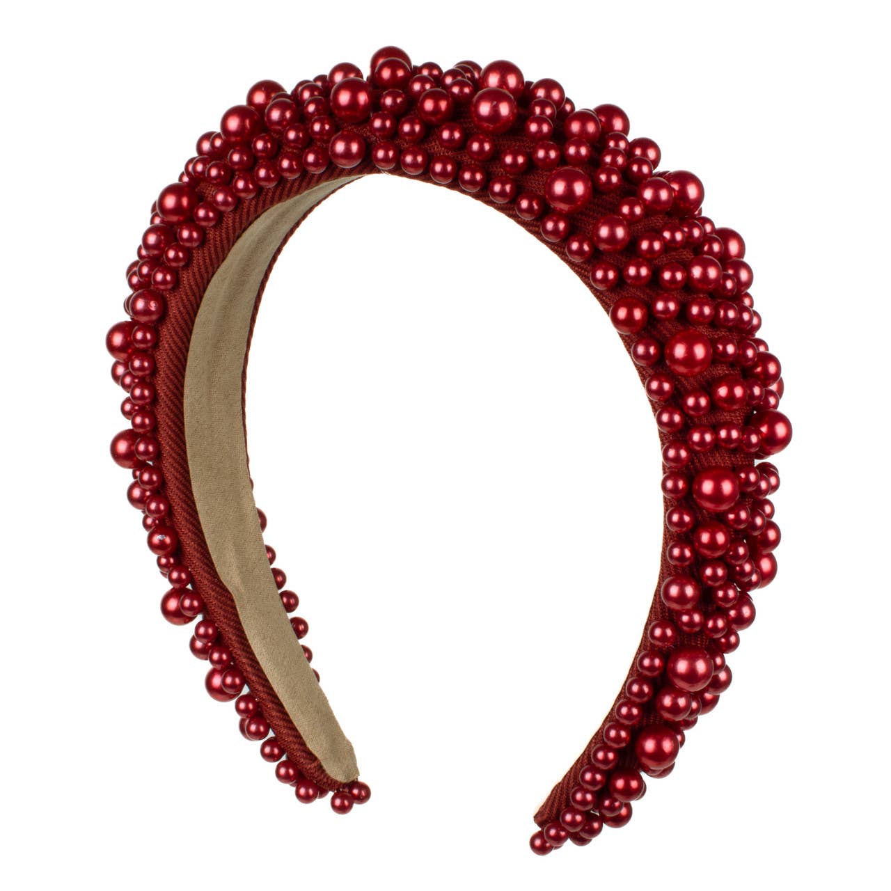 Selini New York - Wholesale Fashion Headband - Women's - Luxury Pearl Padded Headband-PHB10546