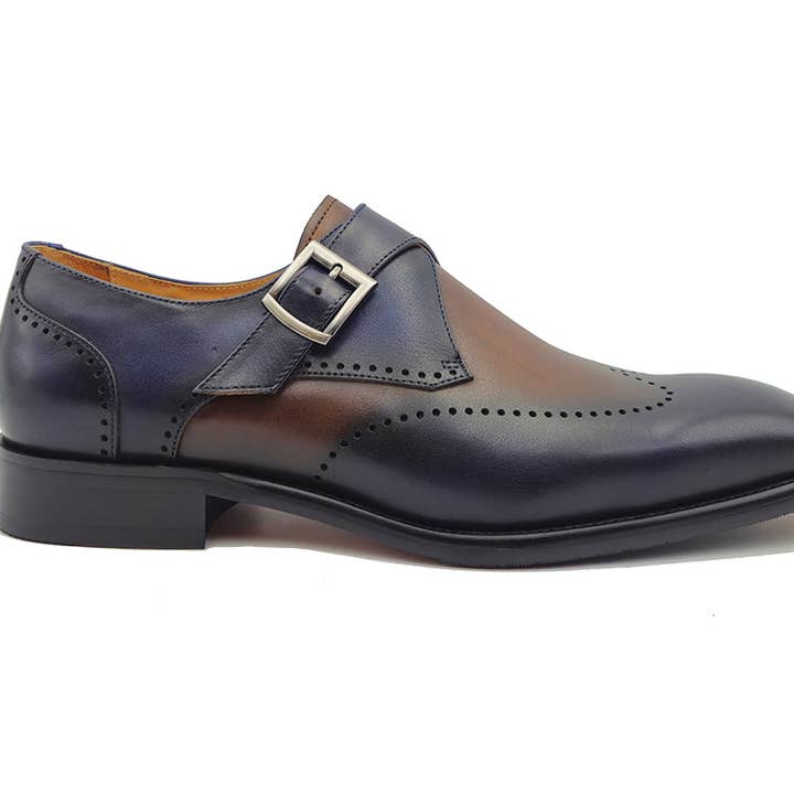 Kalvskinn singel munk Loafer för wholesale av Carrucci Shoes