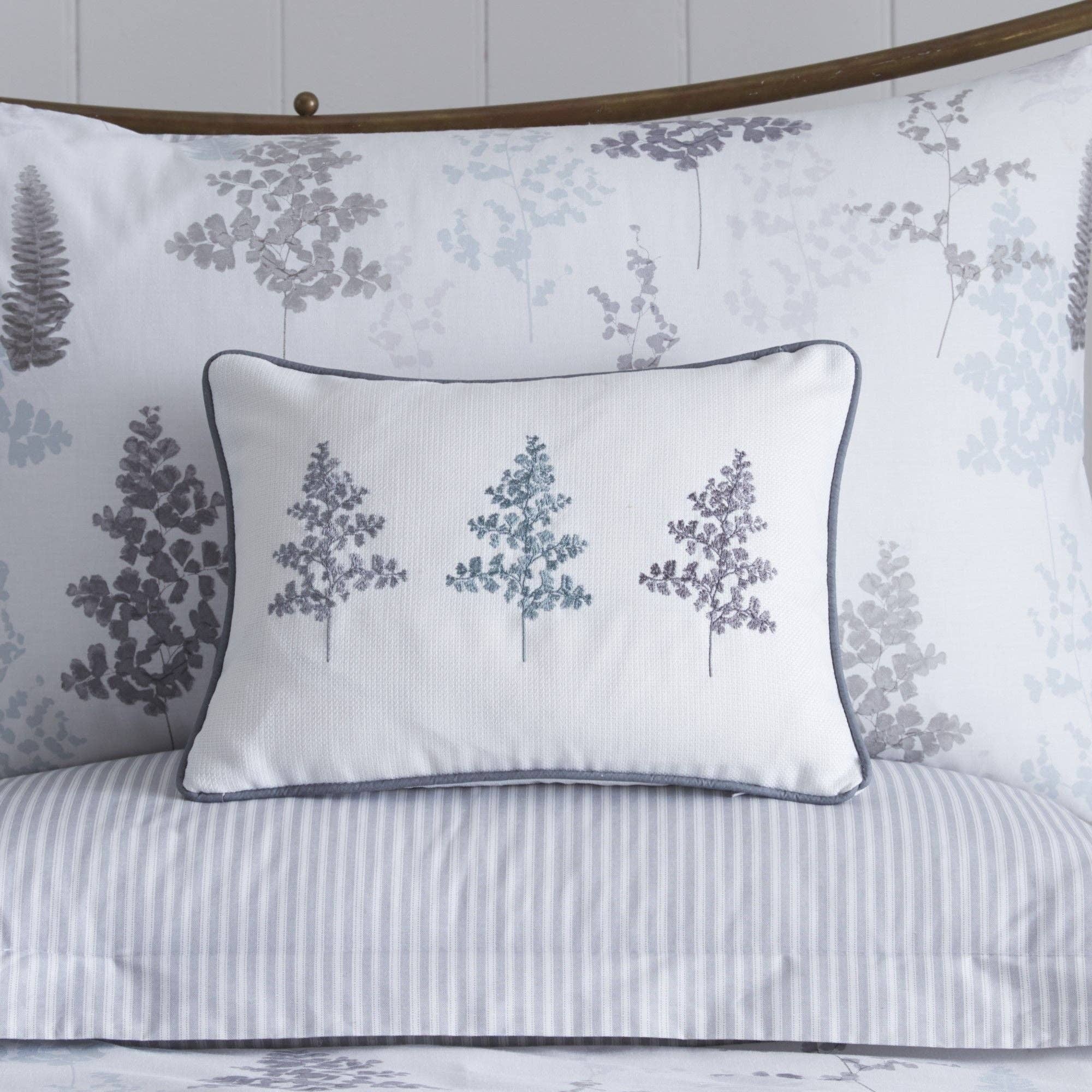 UW Home - Wholesale Throw/Decorative Pillow - Linden Fern Cushion by Dreams & Drapes in Grey 28 x 38cm