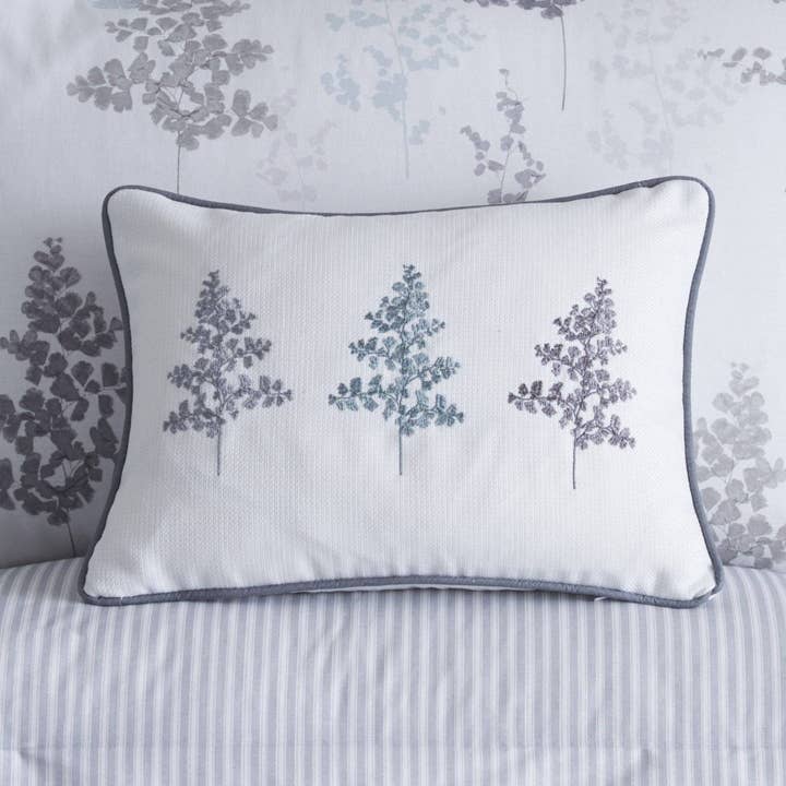 UW Home - Wholesale Throw/Decorative Pillow - Linden Fern Cushion by Dreams & Drapes in Grey 28 x 38cm0