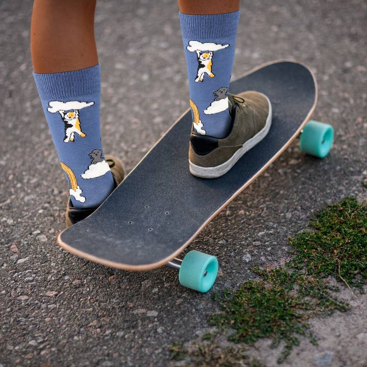 Real Sic – wholesale Socks – Unisex – Cloud Rainbow Cats Socks - Comfy Cotton for Men & Women3