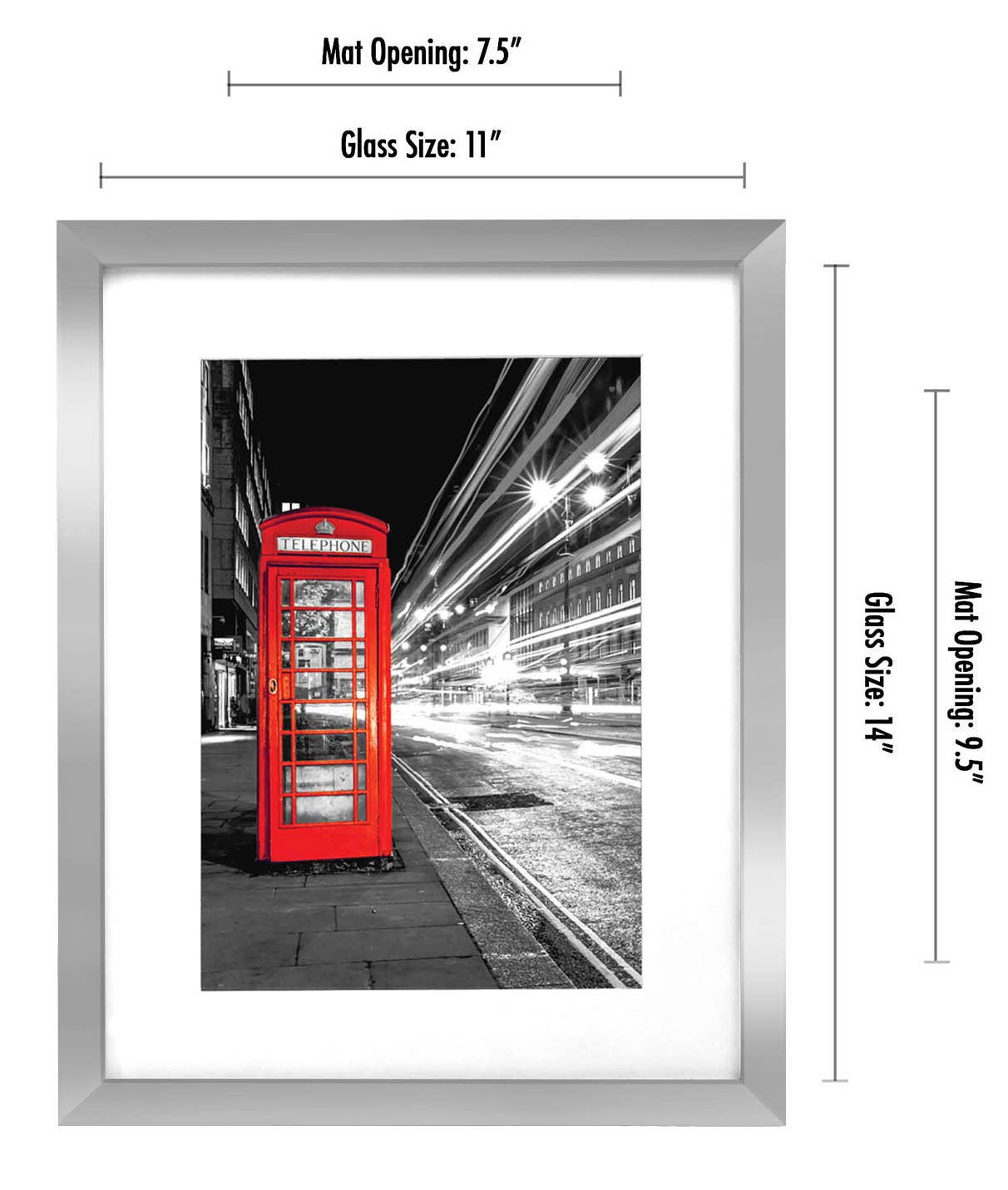 Americanflat - Wholesale Picture Frame - Americanflat Picture Frame with Mat Standard Molding130