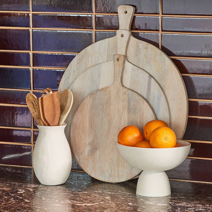 Charlotte Wood Round Serving Board for wholesale by CG Hunter