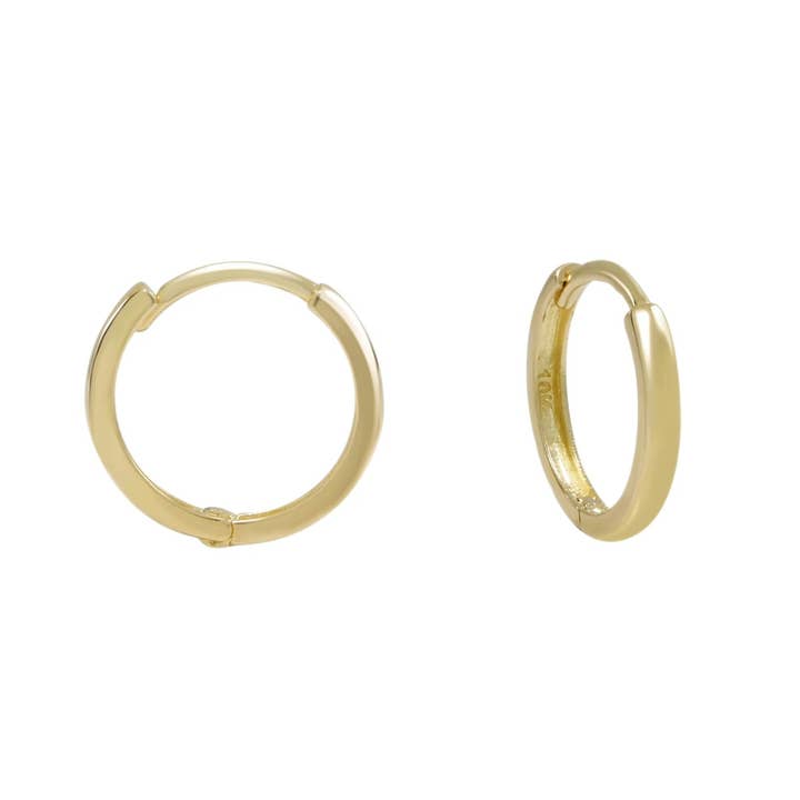 Ofina Jewelry - Wholesale Huggie Earrings - 10k Solid Gold Huggie Hoop6