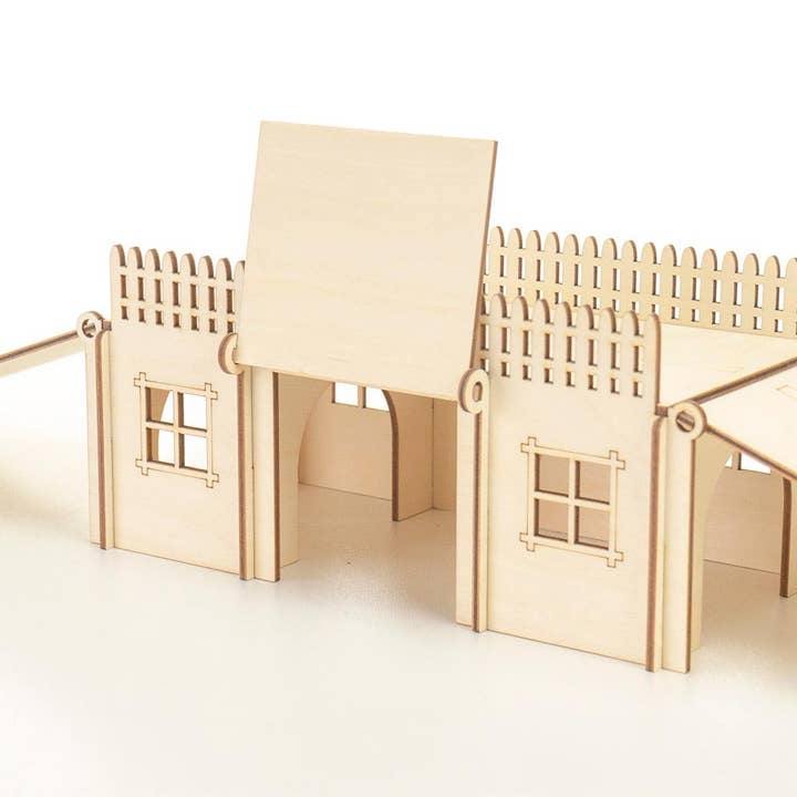 Car service wooden 3D constructor for wholesale by Munda Mundi