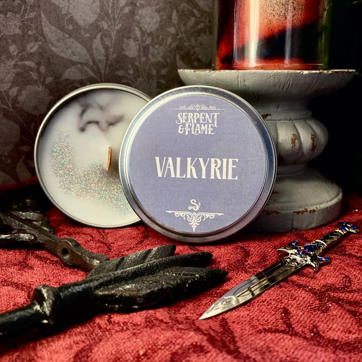 Serpent & Flame Candle Co. - Wholesale Travel Candles - Valkyrie Candle, Ozone Charcoal Birch