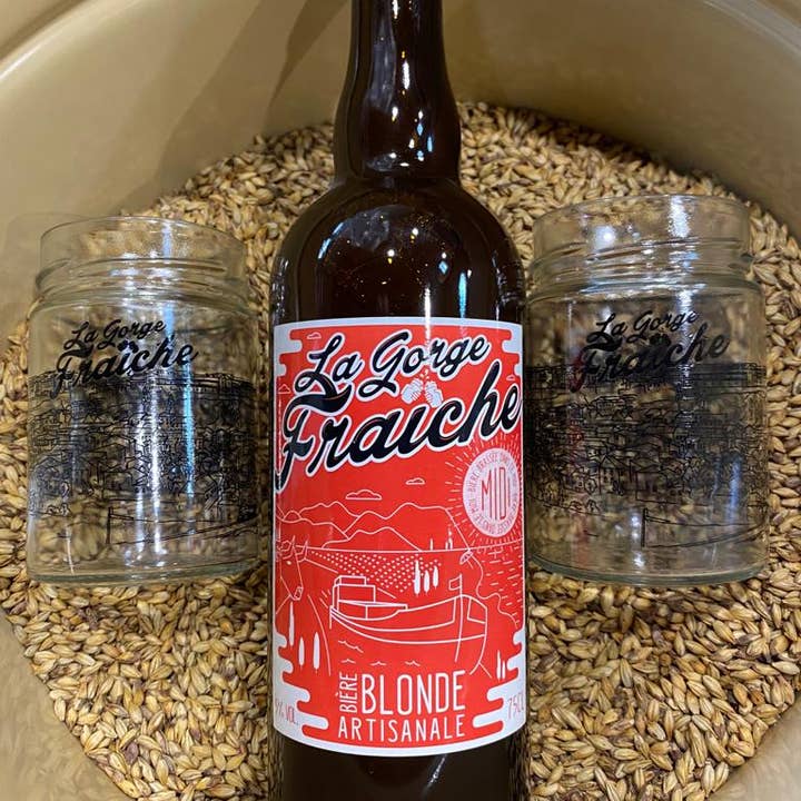 La Gorge Fraiche - Wholesale Beer - 75cl Blonde Beer Set + 2 glasses2