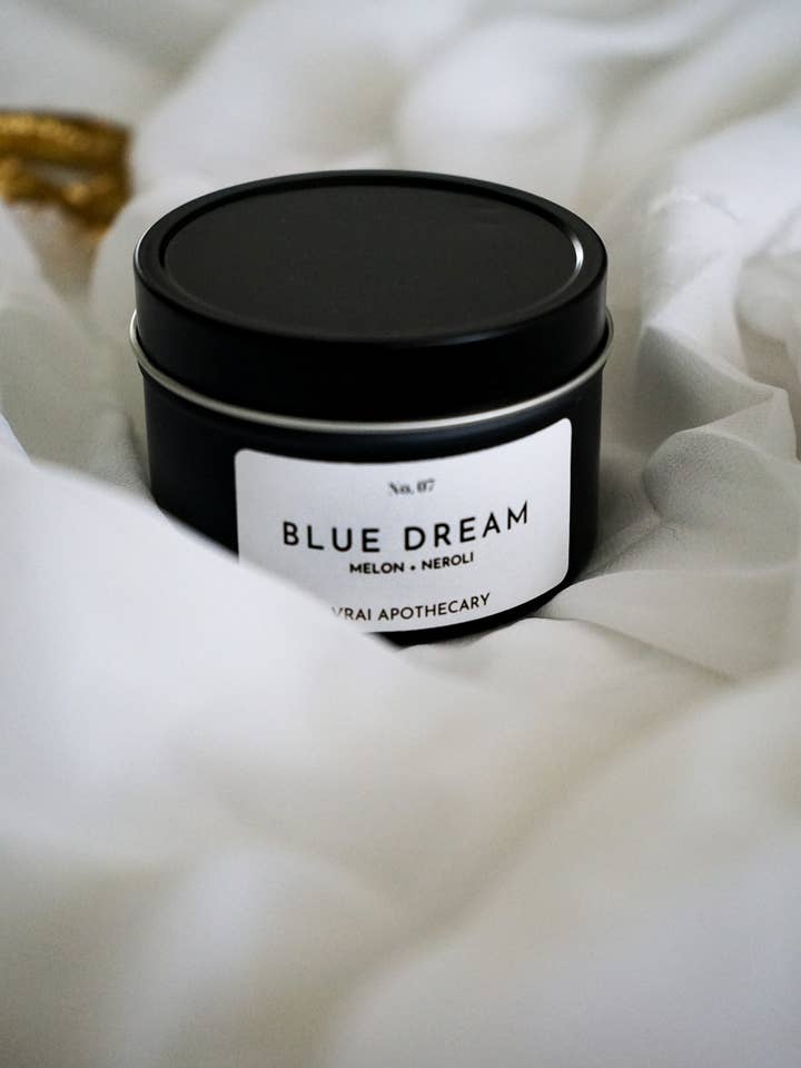 Tin Candle - Blue Dream for wholesale by Vrai Apothecary