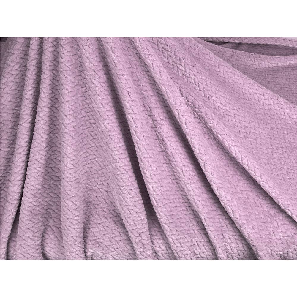 Pavilia – Manta para sofá por atacado – Cobertor de fleece texturizado com estampa de folhas75