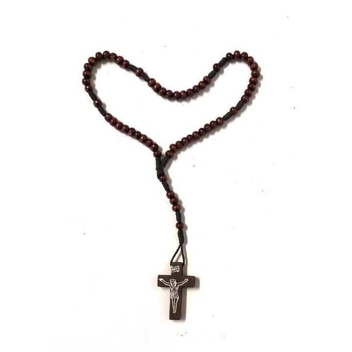 Costa Articoli Religiosi – wholesale Bönehalsband – Rosenkrans trä och rep mm. 5 rosenträ