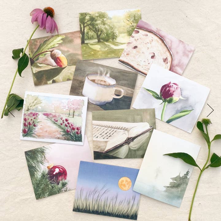 Things You Can't Rush Greeting Card Set for wholesale by Keri Misawa Art