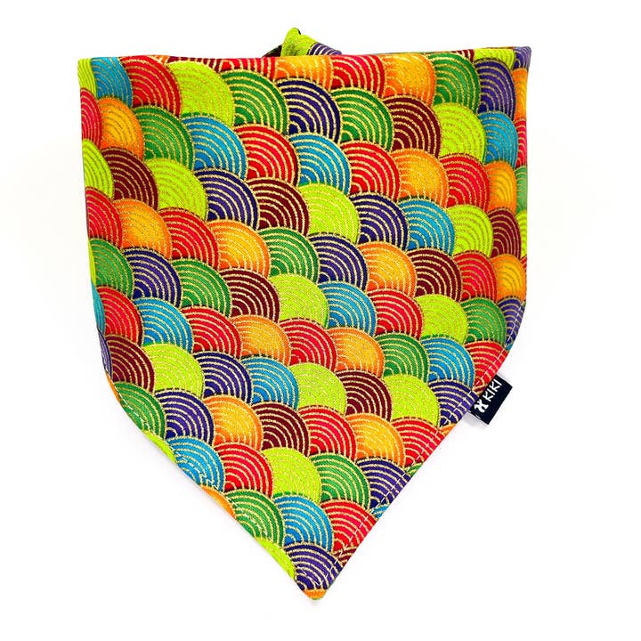 KIKI Japan - Vendita all'ingrosso Bandana - Cani - Bandana giapponese Wave Rainbow per cani e gatti