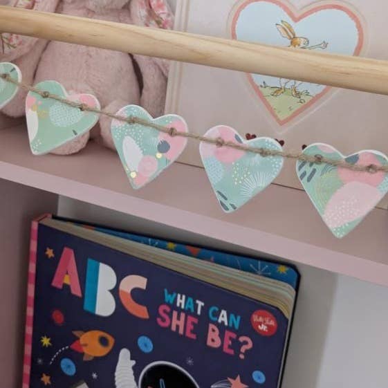 Abstract Clay Hearts Garland (Wholesale) for wholesale by Cornucopia Creative Studio