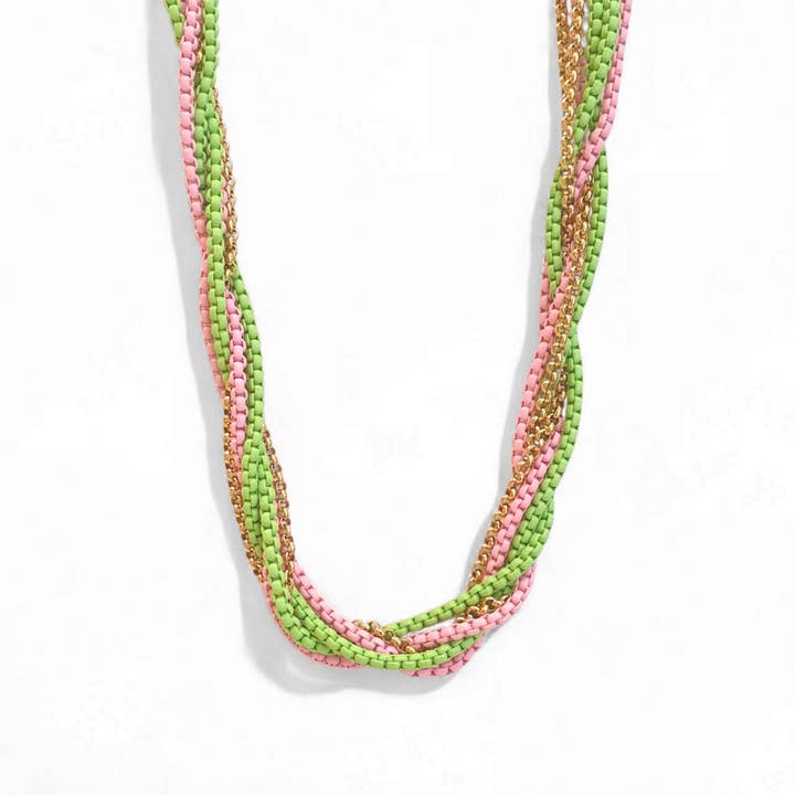 Constant – Gedraaide meerkleurige ketting met meerdere kettingen voor wholesale door matins parisiens