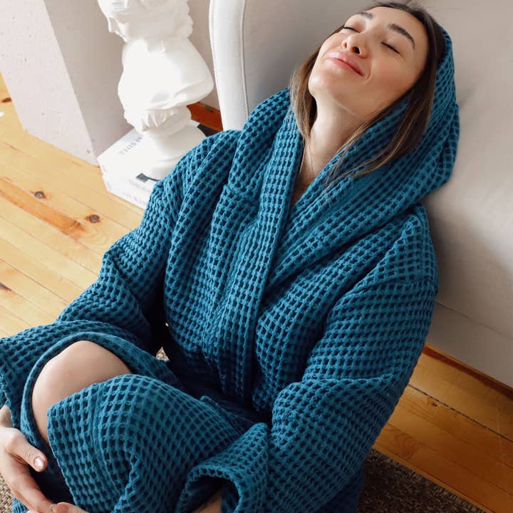 Vivamaison – Engroshandel Morgenkåbe - Unisex – Premium Vaflet Bomuld Badekåbe, Unisex Spa Komfort158