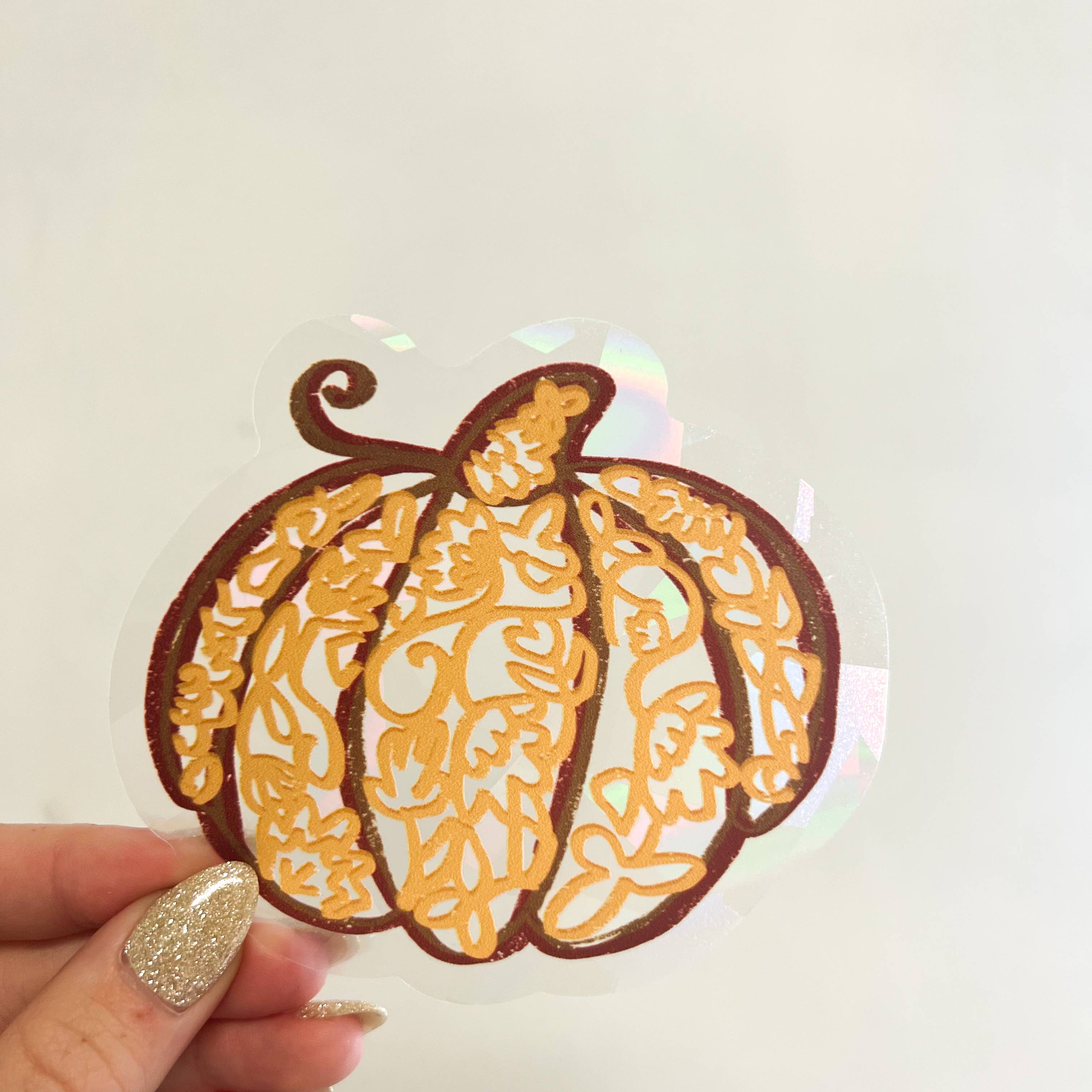 Maddie Green Designs - Wholesale Suncatcher - Pumpkin Vinyl Suncatcher Decals4