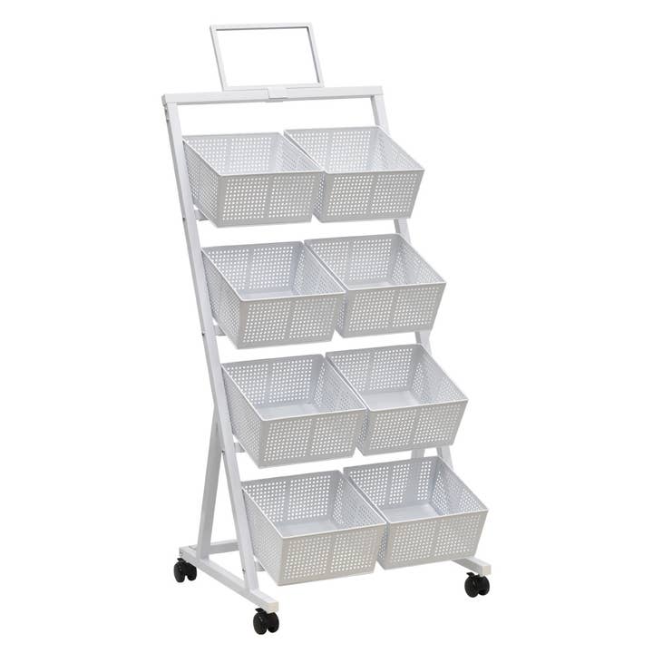 Specialty Store Services - Wholesale Retailer Display Stand/Case - 8 Metal Basket Floor Display