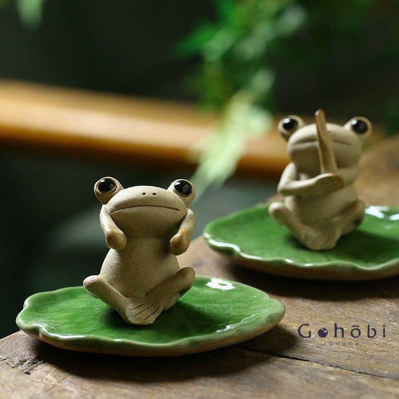 Gohobi （We cover U.S. import duties） - Wholesale Decorative Figurine - Gohobi Handmade Ceramic YiXing Clay Frog Ornament9