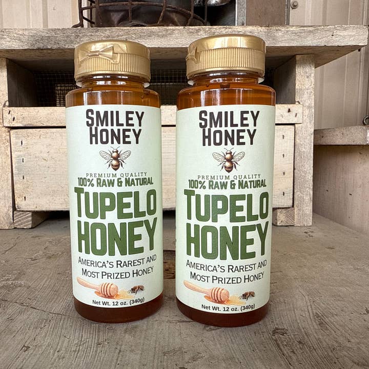 Smiley Honey - Wholesale Honey - Tupelo Honey 12 oz Cylinder