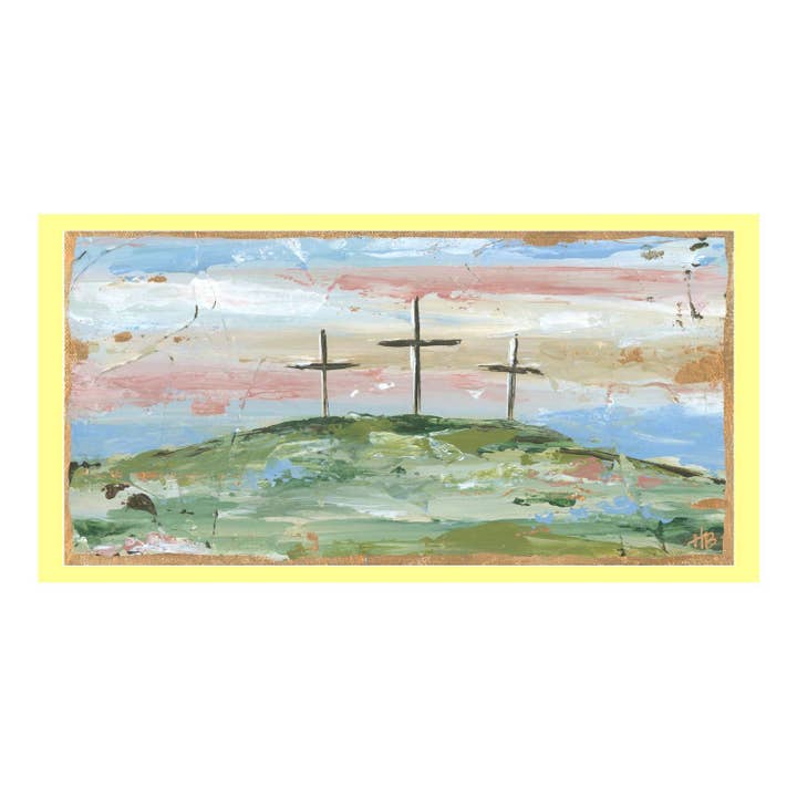 Crosses Hill Lumbar Pillow 14x20 for wholesale by LuckyBird Apparel and Home