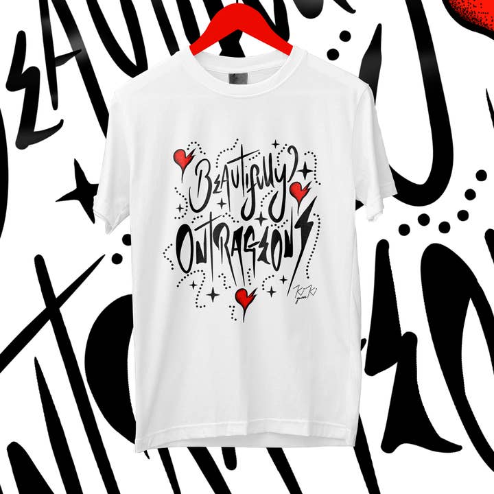 Hermosamente Escandaloso - Corazón, Amor, Vibras, Camiseta de Manifestación para venta al por mayor de Kiki Gunn