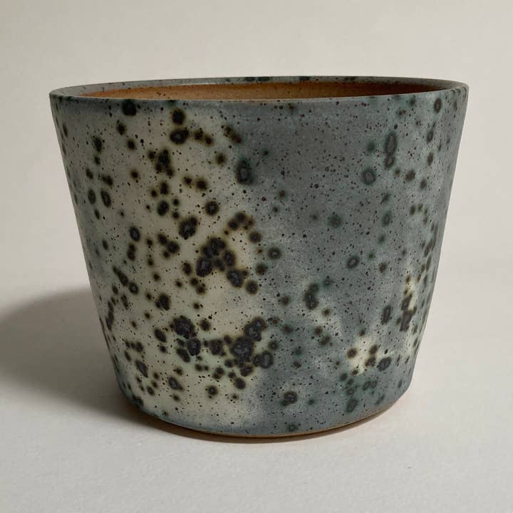 Limited Edition Moon Crater ceramic Straight Planter for wholesale by Katie Troisi Pottery