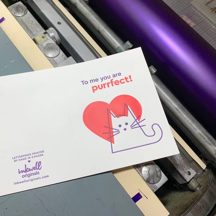 Inkwell Originals - Venta al por mayor Tarjetas de amor - Tarjeta de gato Purrfect2