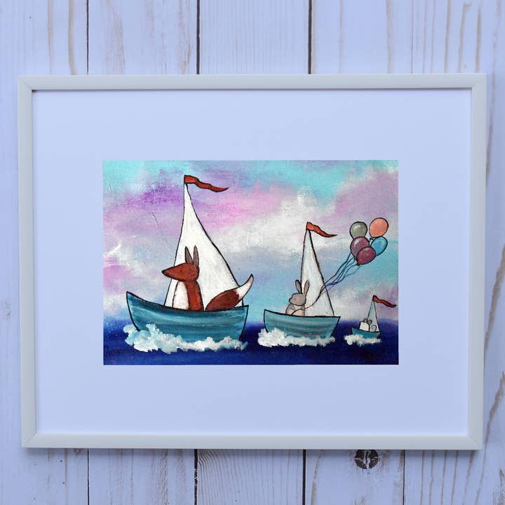 Impression encadrée par Tag-Along Boats pour la vente par Andralynn Creative Designs
