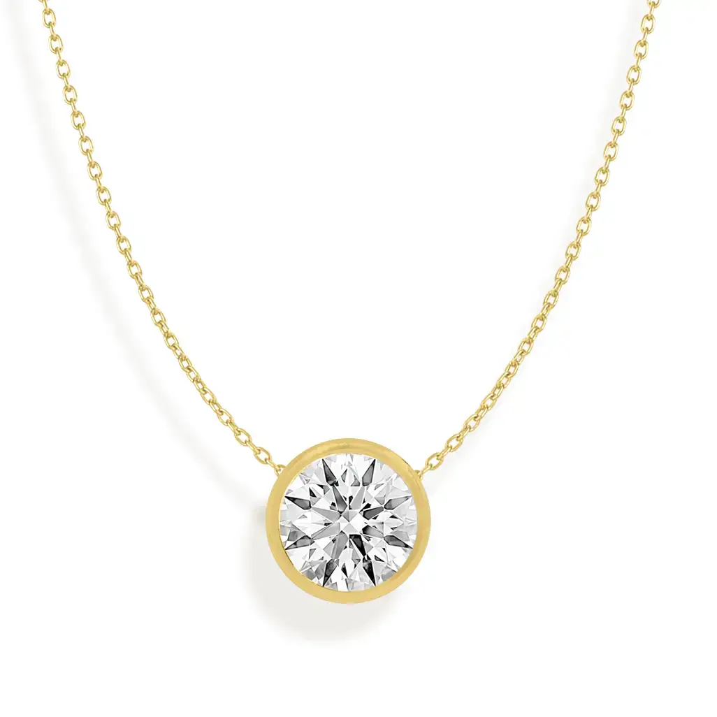 Maya J - Vente Colliers à pendentif - Collier Solitaire en Or 14K avec Diamant de Laboratoire Certifié3