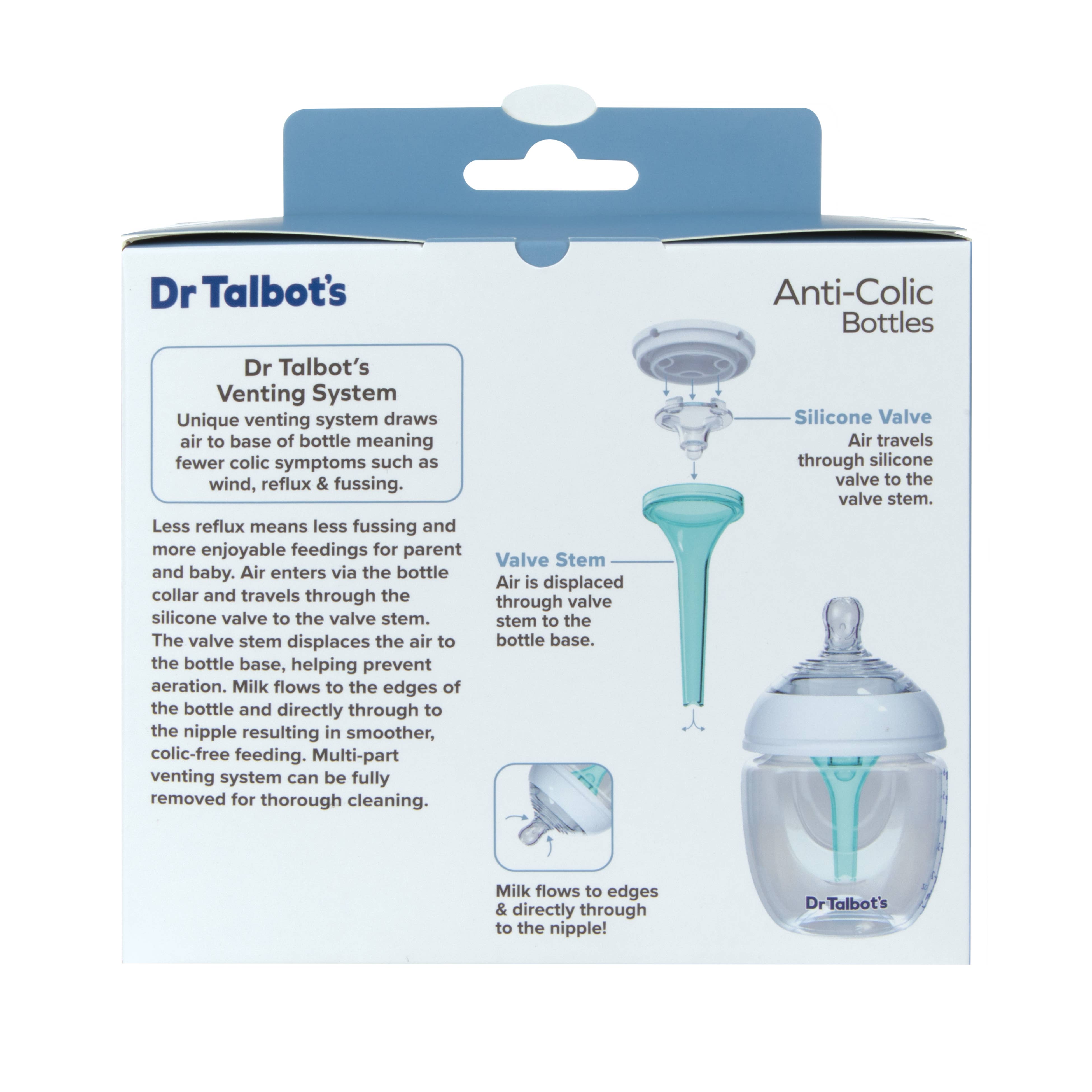 Dr. Talbot's - Wholesale Baby Bottle - Dr. Talbot's 2 Pack Anti-Colic Bottles, 6 oz or 9 oz15