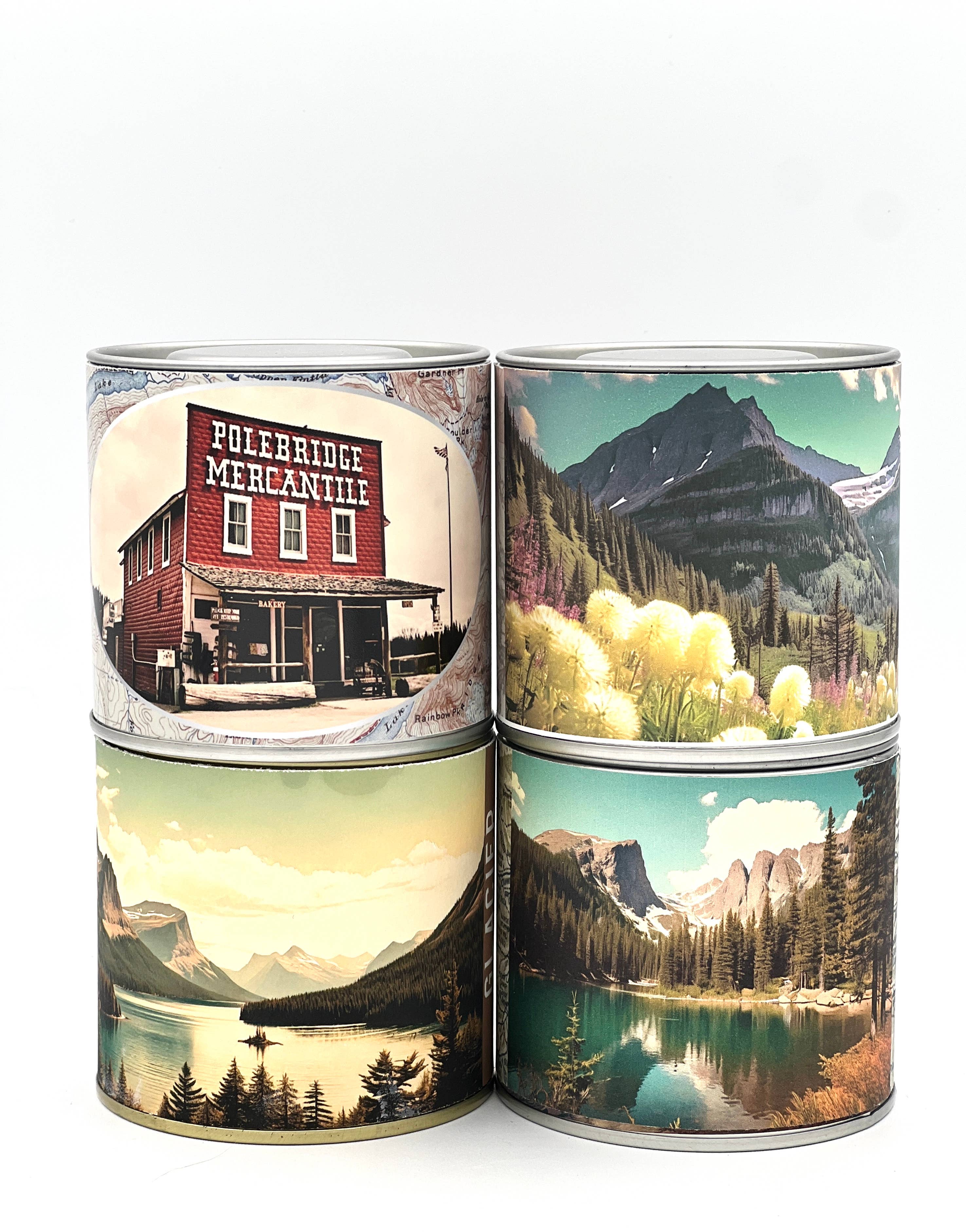 The Sacred Wild Candle Co - Vente Bougies de voyage - NOUVEAU ! Boîte de voyage avec carte vintage - MONTANA DERNIER MEILLEUR ENDROIT8