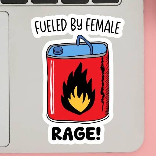 Fueled by Female Rage Feminist Equality Sticker for wholesale by Cheeky Chick Sticker Co.