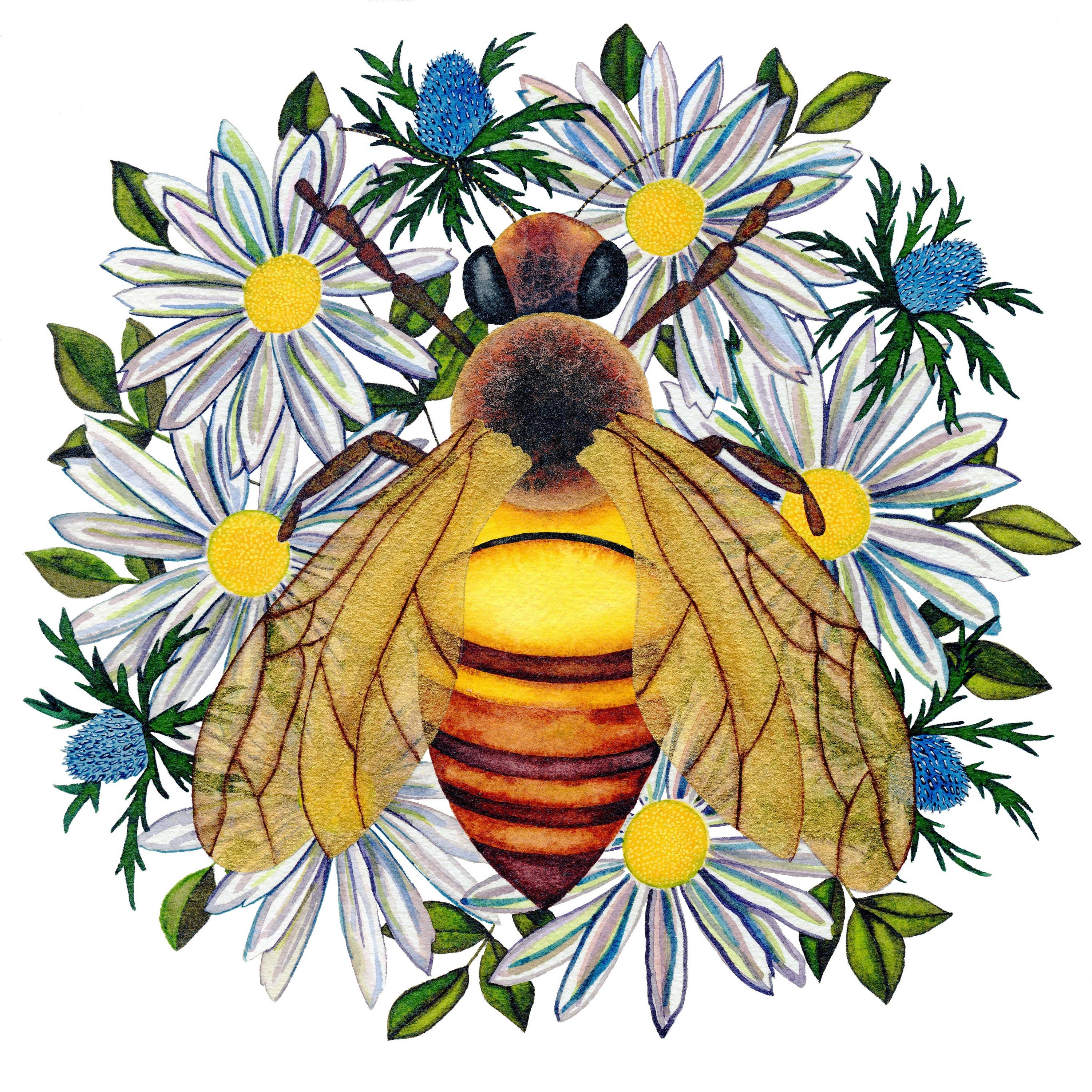 Candace Fincher – Großhandel Kunstdruck – Heimdeko mit Honigbienen-Aufdruck oder Hummel, Geschenk für Imker, Seehaus-Dekoration7