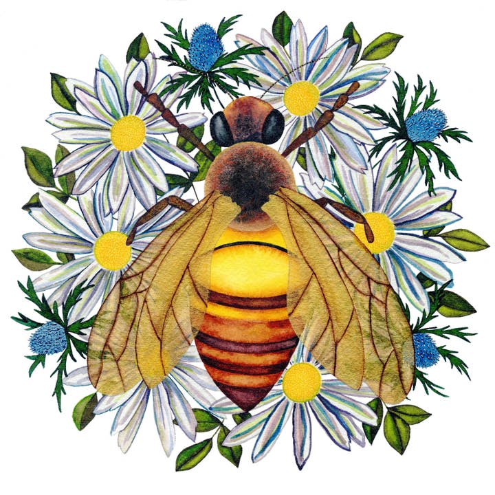 Candace Fincher – Großhandel Kunstdruck – Heimdeko mit Honigbienen-Aufdruck oder Hummel, Geschenk für Imker, Seehaus-Dekoration7