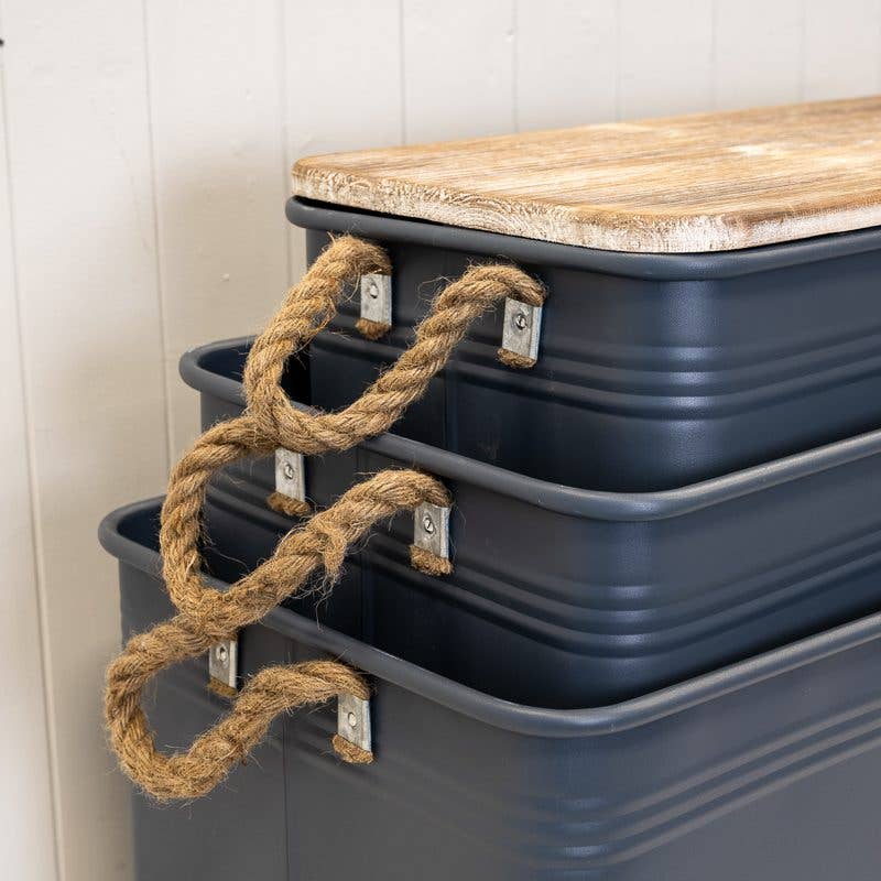 Satchville – wholesale Trunk – Set Of Three Grey Urban Rectangular Storage Containers4