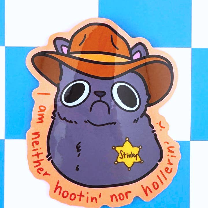 Cowboy Cat | 3in. Vinyl Sticker for wholesale by Mintimeli