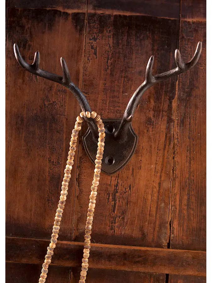 Pewter Antler Hook in Dark Metal for wholesale by Vagabond Vintage