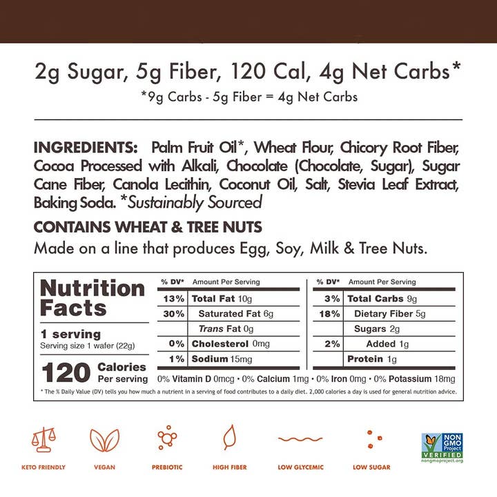 Rip Van - Wholesale Cookie - Rip Van Wafers – Dark Chocolate, Low Sugar, Keto Snack2