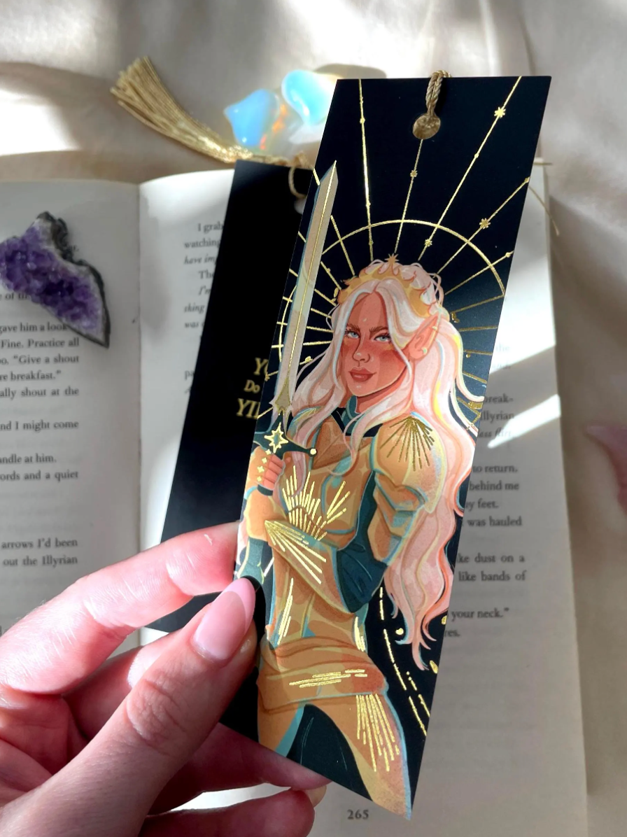 Brittany Keller Art - Wholesale Bookmark - Aelin Gold Foil Bookmark2