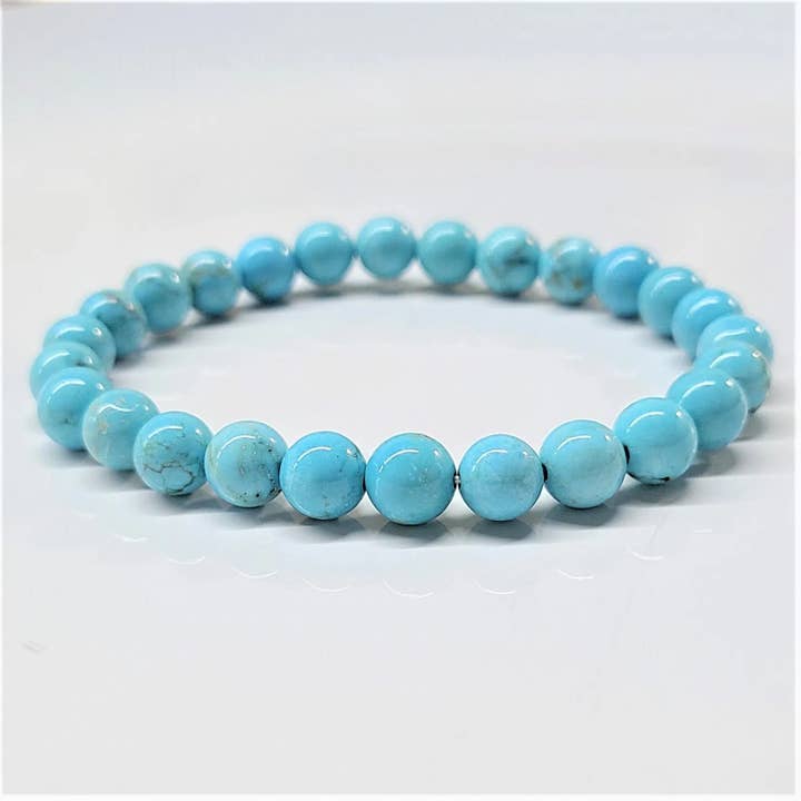 8 mm Blue Howlite for wholesale by Best South Gems