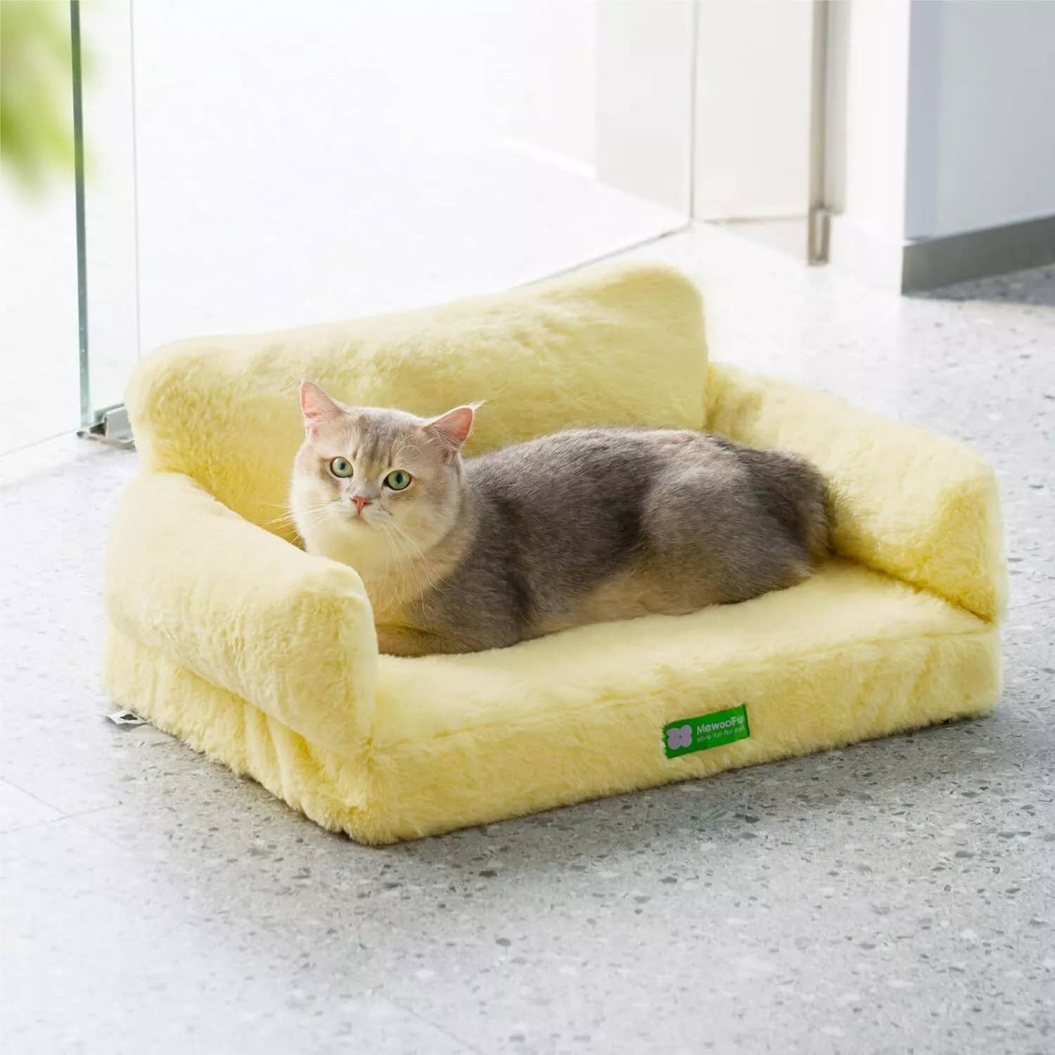Robud & Mewoofun Official Store - Wholesale Bed voor huisdieren- Kat/hond - Mewoofun slaapbank Fluffy Sofa Zachte wasbare kattenmatten voor honden 2