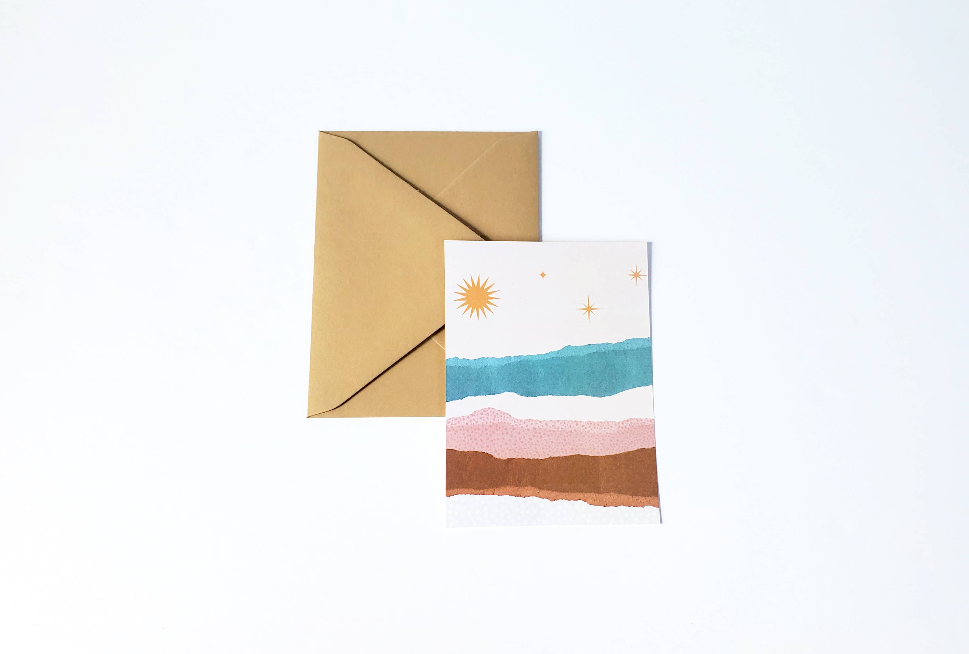 Lucky Dog Design Co. - Wholesale Stationery/Notecard Set - Paper Deckled Sunset Mini Card Set (Set of 10)2