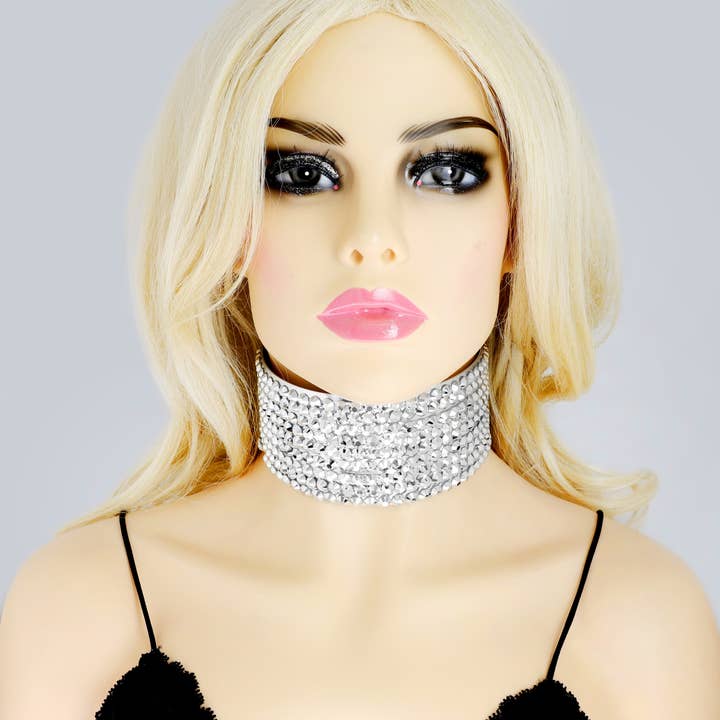 SP Sophia Collection - Wholesale Choker/Collar - Rhinestone Embellished Band Choker4