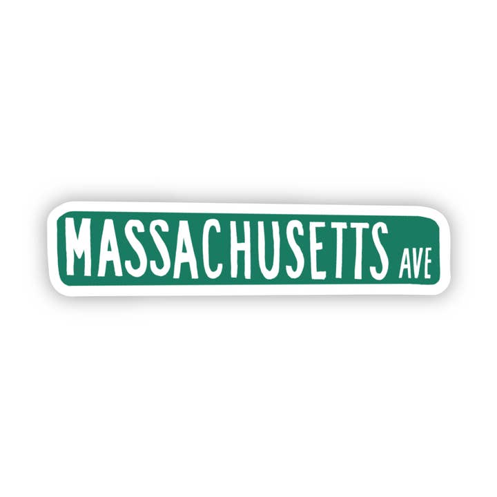 Sticker Mass Ave Sign for wholesale by Copper & Print
