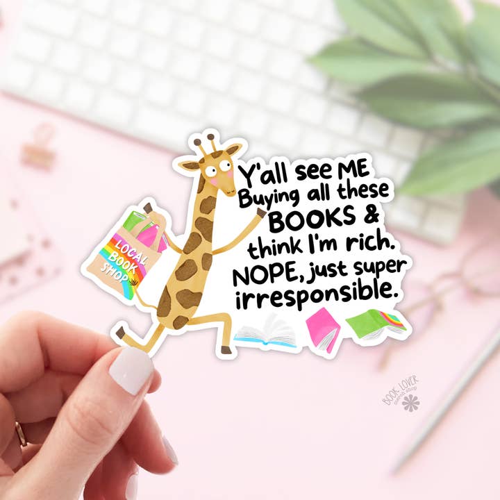 Book Lover Merch Shop - Wholesale Sticker - Yall See me Buying All these Books Stickers / Book Shop