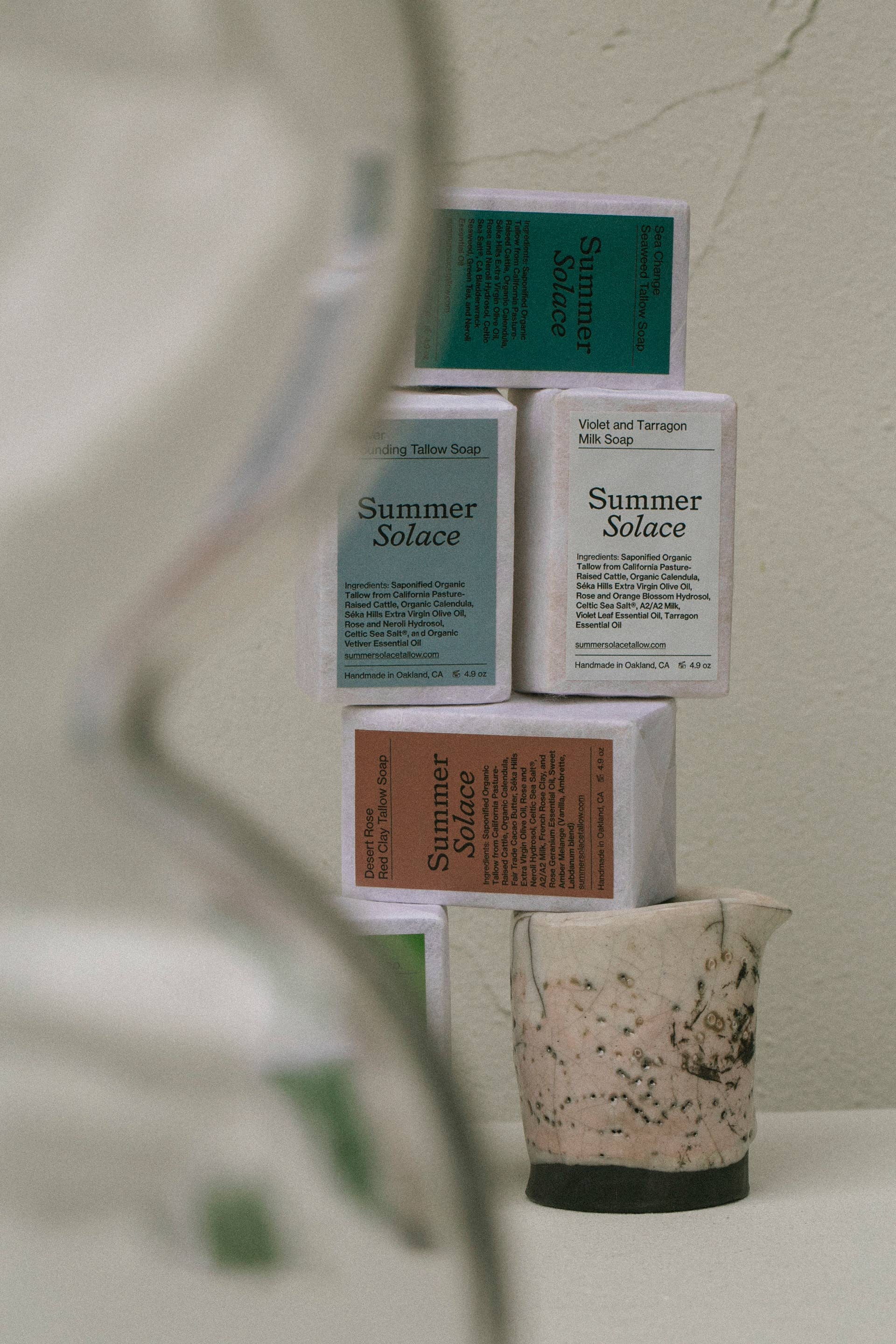 SUMMER SOLACE- Regenerative Tallow Beauty - Venta al por mayor Pastilla de jabón - Barra de Vetiver – Jabón Terroso y Aterrador, 4.9 oz6