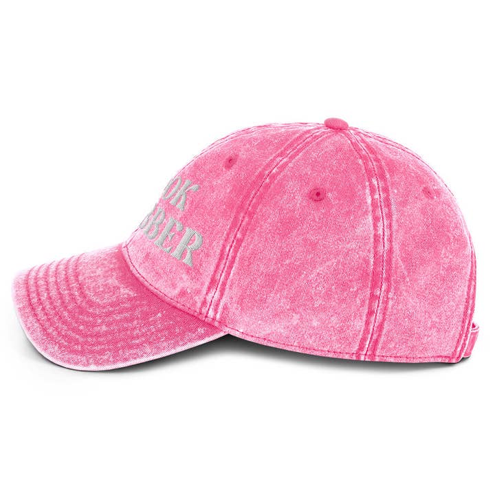 Fables & Tales Co. - Wholesale Baseball Cap - Unisex - Book Clubber Vintage Hat Pink3
