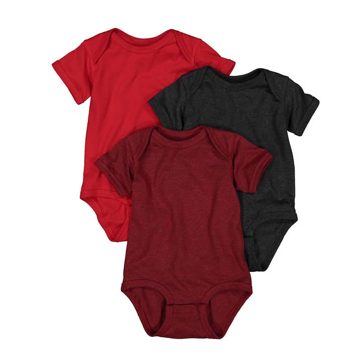 Rabbit Skins Baby Bodysuit 3-Pack- Campfire for wholesale by Rabbit Skins